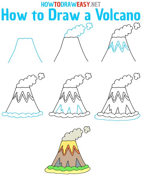 How to Draw a Volcano .